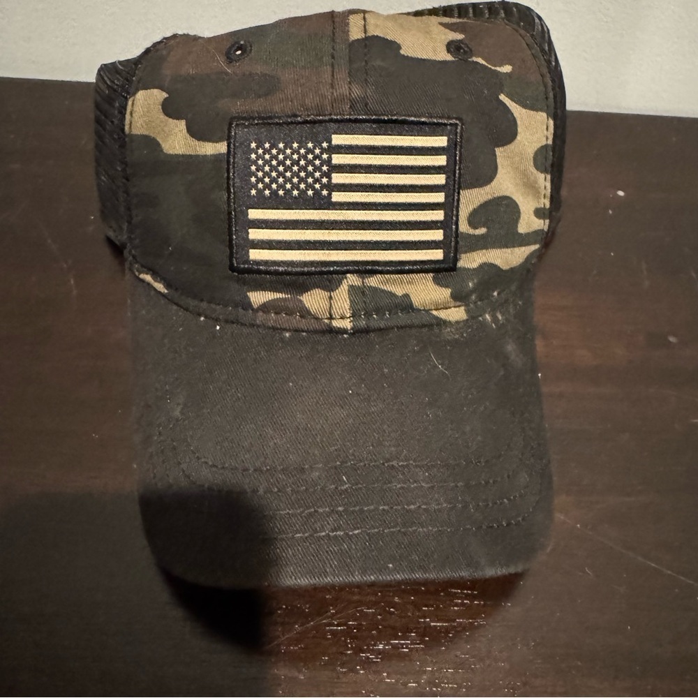 Camo Flag Patch Men's Hat